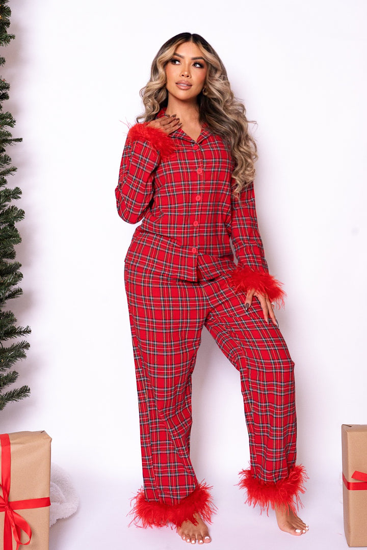 Benjamin Pajama Set in Holiday Plaid