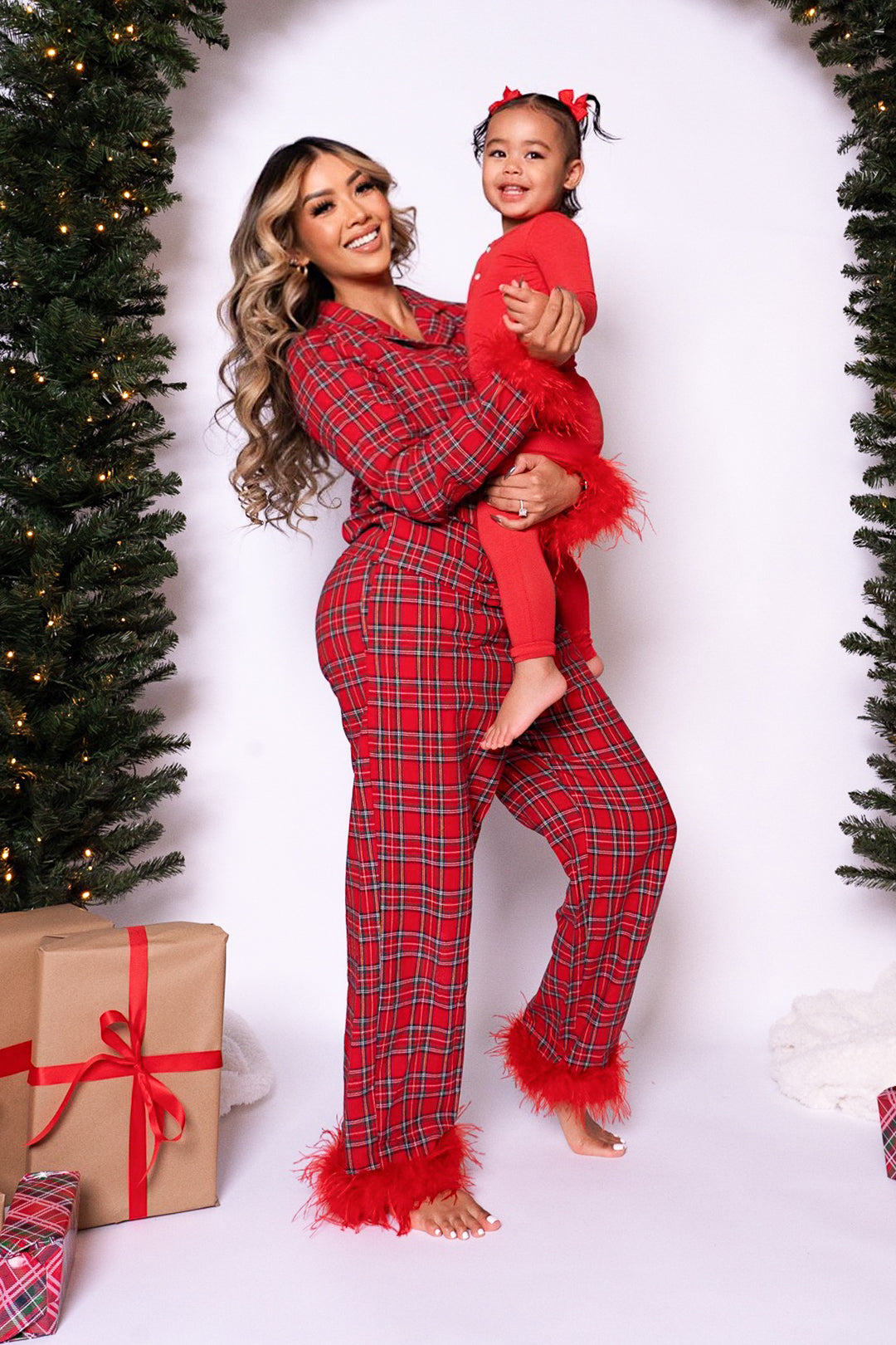 Benjamin Pajama Set in Holiday Plaid