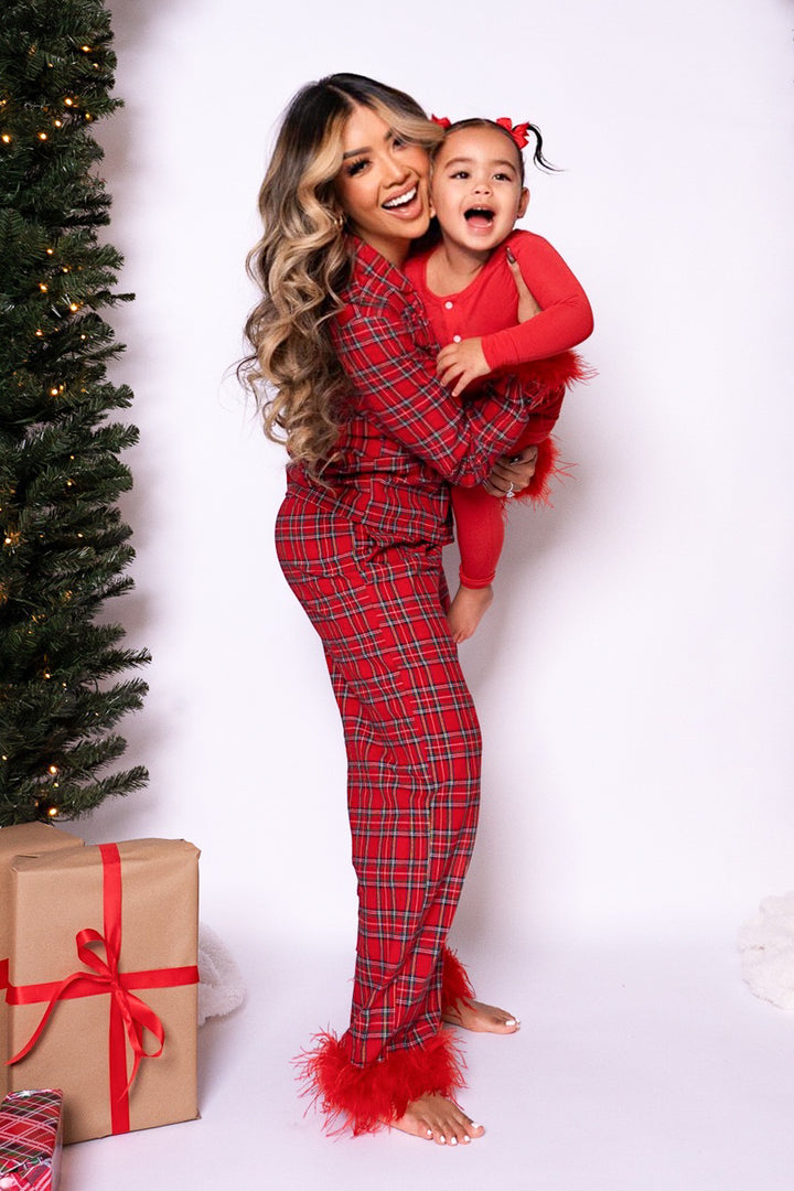 Benjamin Pajama Set in Holiday Plaid