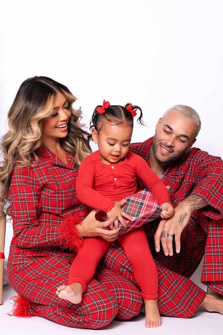 Benjamin Pajama Set in Holiday Plaid