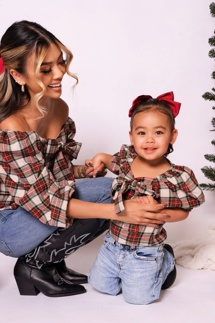 Mini Merry Top in Holiday Plaid