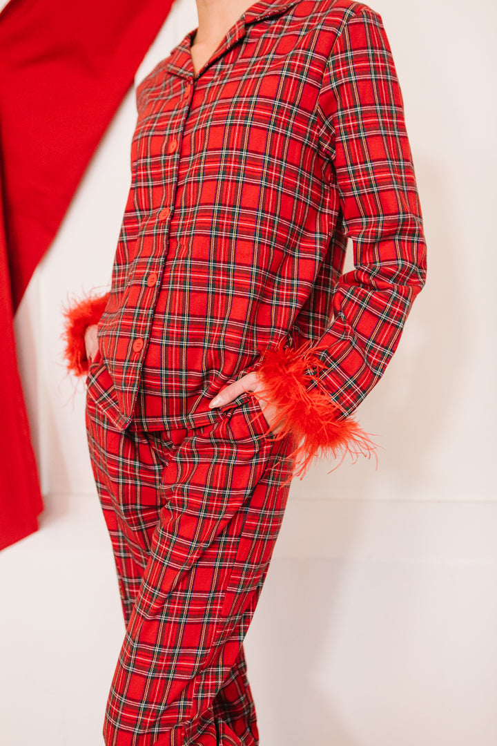 Benjamin Pajama Set in Holiday Plaid - FINAL SALE