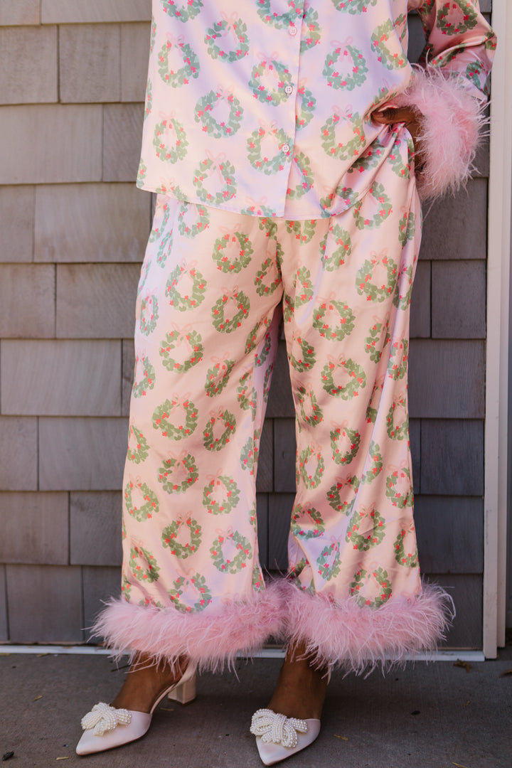 Bianca Set in Pink Wreath Print