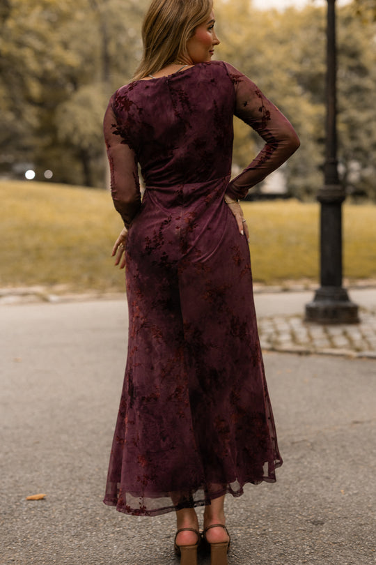 blair dresses for women Dress in Maroon Burnout Floral 5 Ways to Wear Delicate straps and a closet staples Cotton Colors:Black