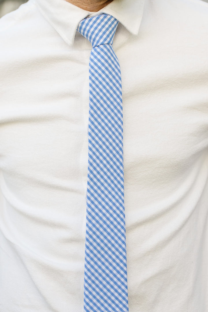 Blakely Men's Tie in Blue Gingham