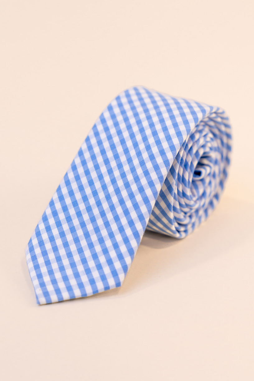 Blakely Men's Tie in Blue Gingham