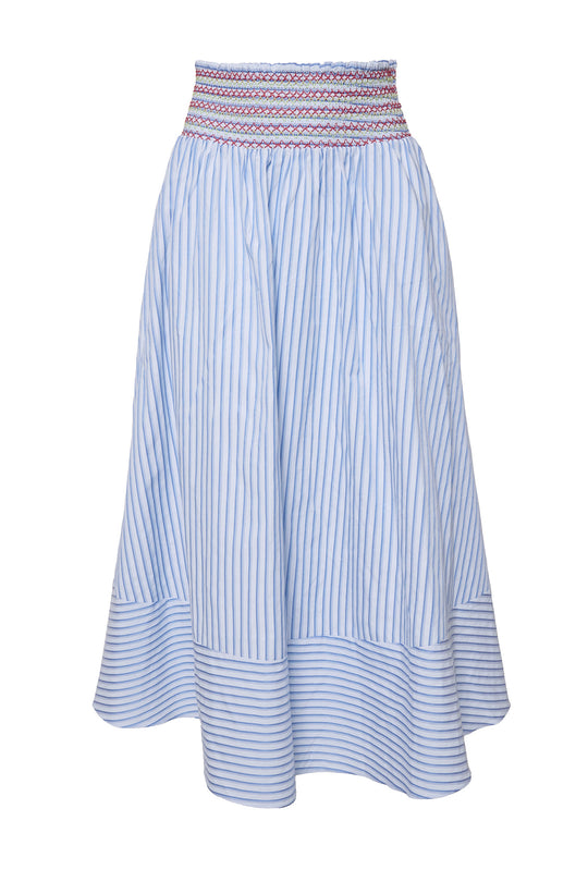 Bluebell Skirt in Blue & White Stripes