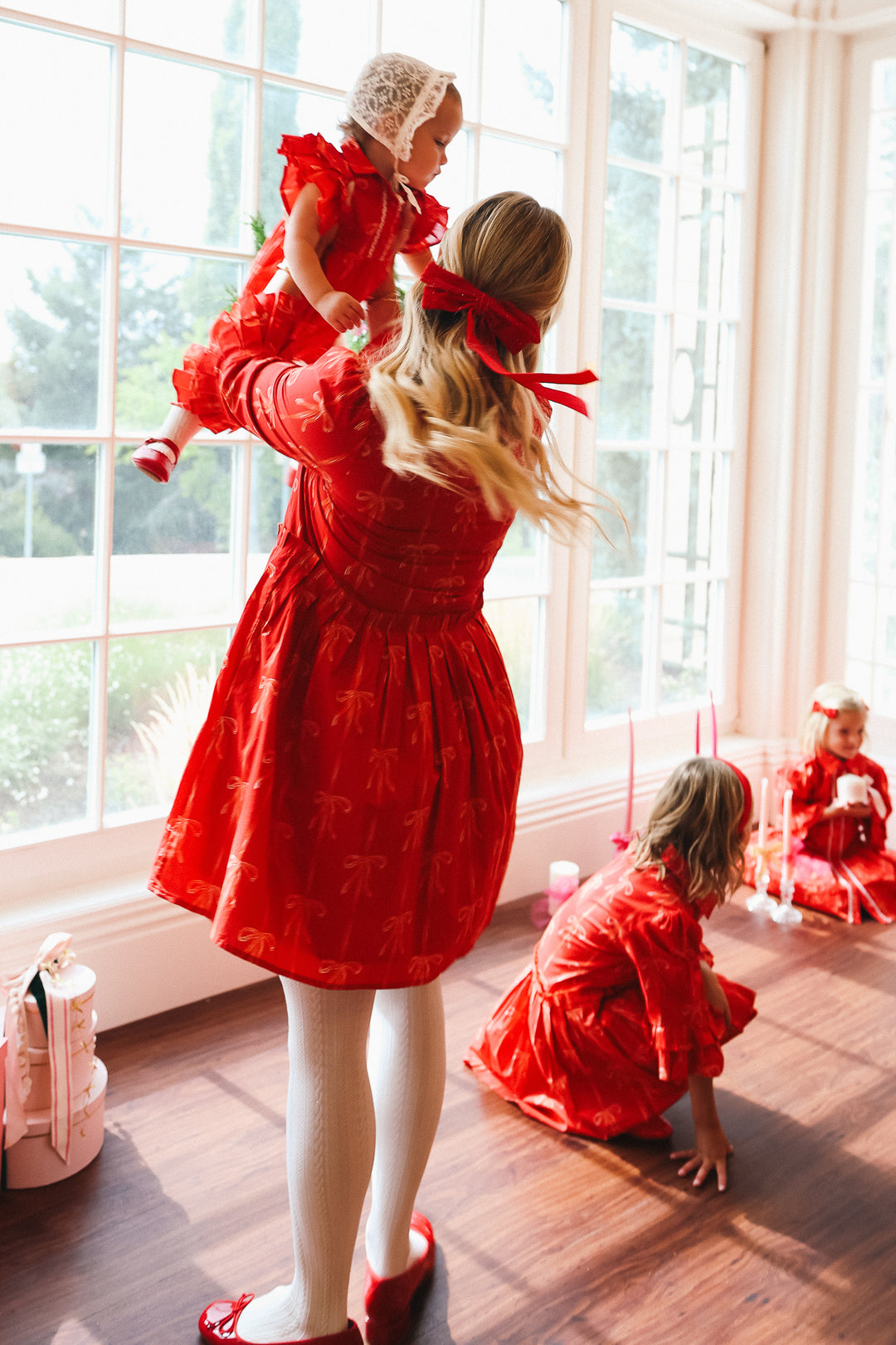 Baby Bowie Romper in Red