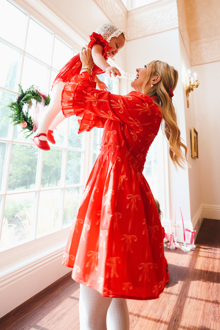 Baby Bowie Romper in Red