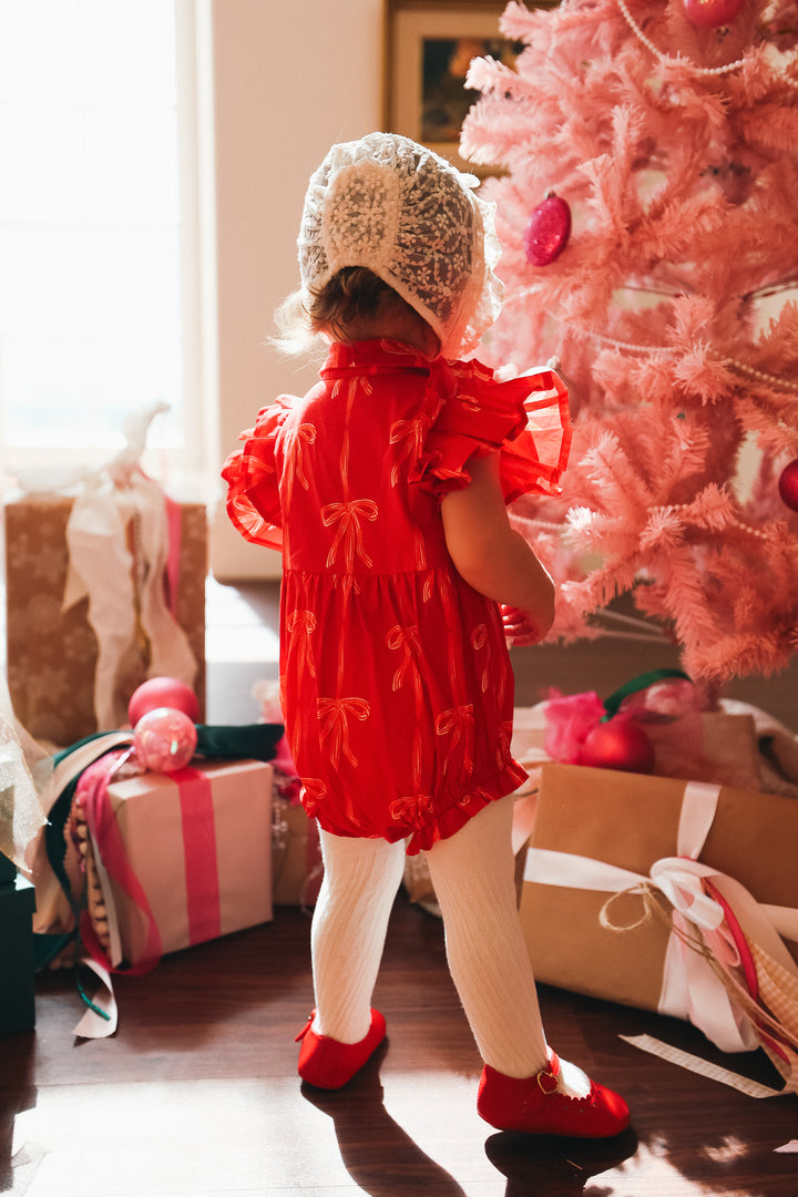 Baby Bowie Romper in Red