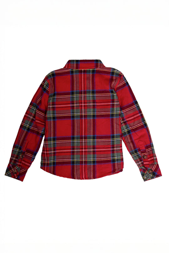 Boys John Shirt in Holiday Plaid