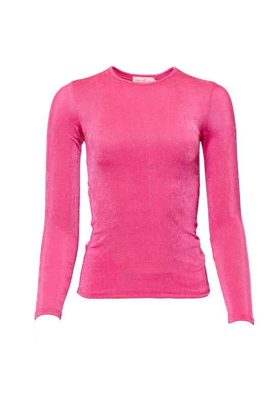 Pink long-sleeve shirt on a white background