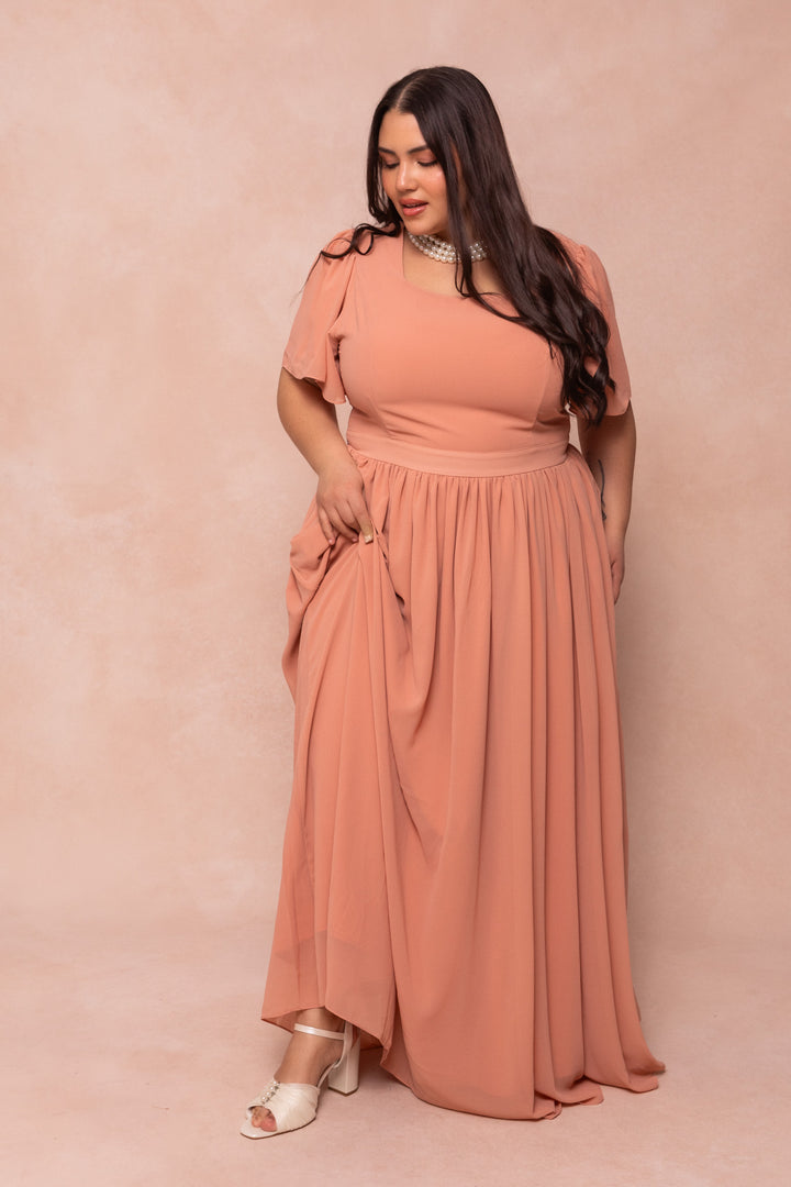 Abbie Dress in Apricot Crush