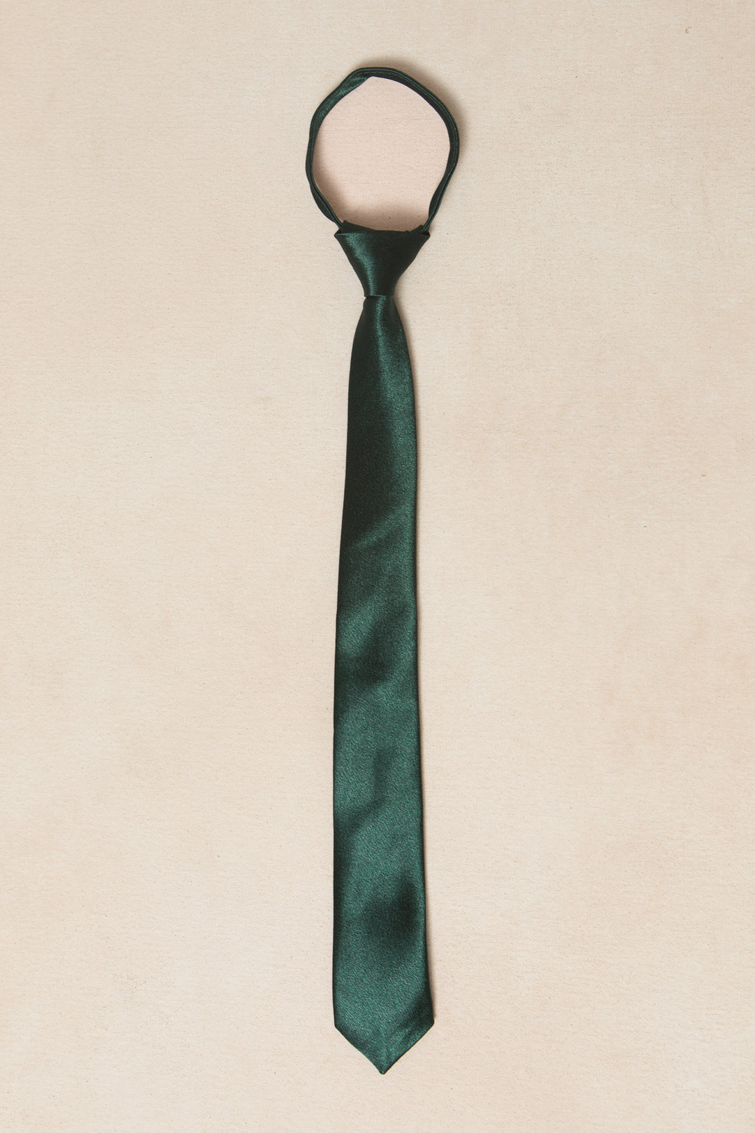 Boys Max Tie in Emerald Satin - FINAL SALE