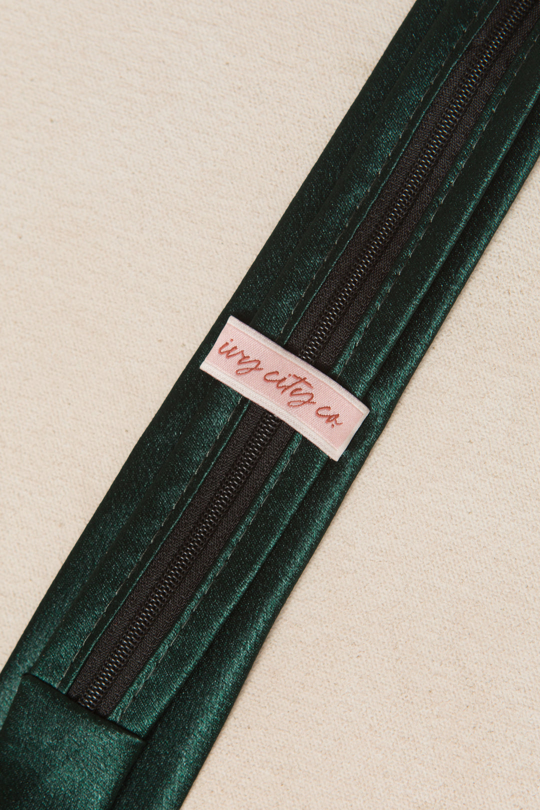 Boys Max Tie in Emerald Satin