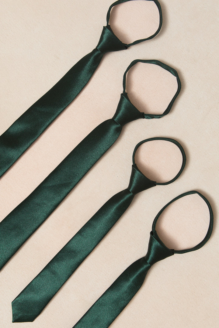 Boys Max Tie in Emerald Satin - FINAL SALE