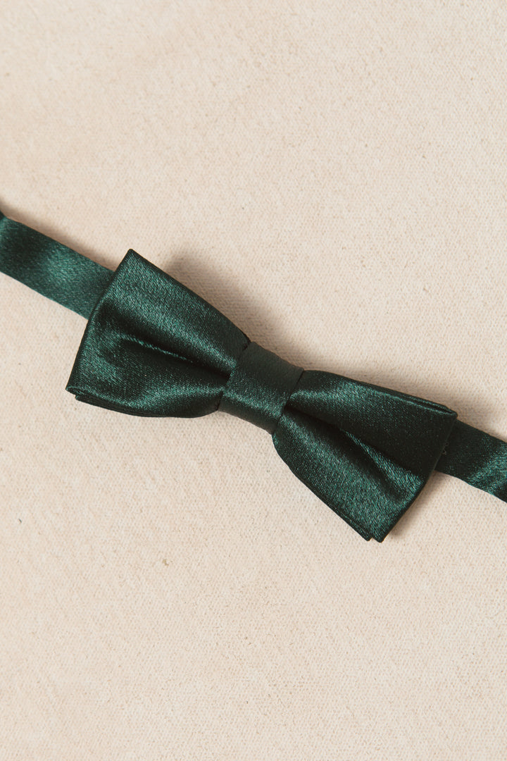 Baby Boys Henry Bow Tie in Emerald Satin