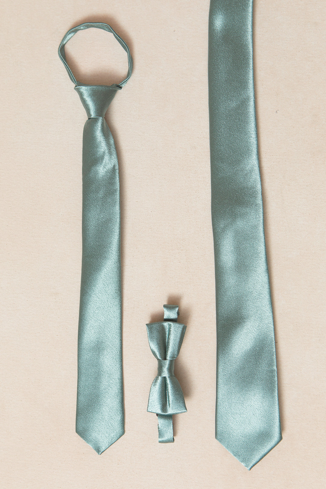 Baby Boys Henry Bow Tie in Seaglass Satin