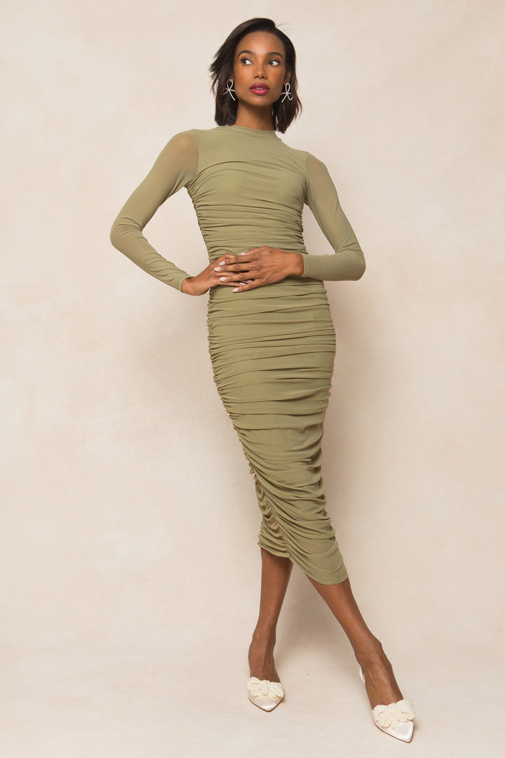 Brynn Dress in Olive - FINAL SALE