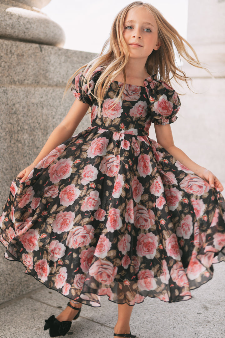 Mini Melody Dress in Midnight Rose-Mini