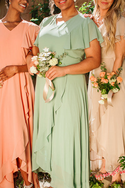 Callie Dress in Sage Chiffon 16