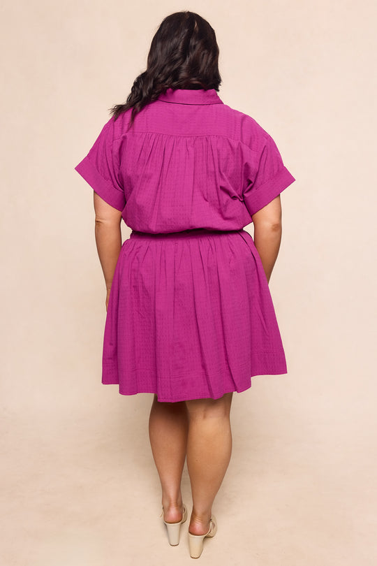 Campbell Dress in Dark Pink