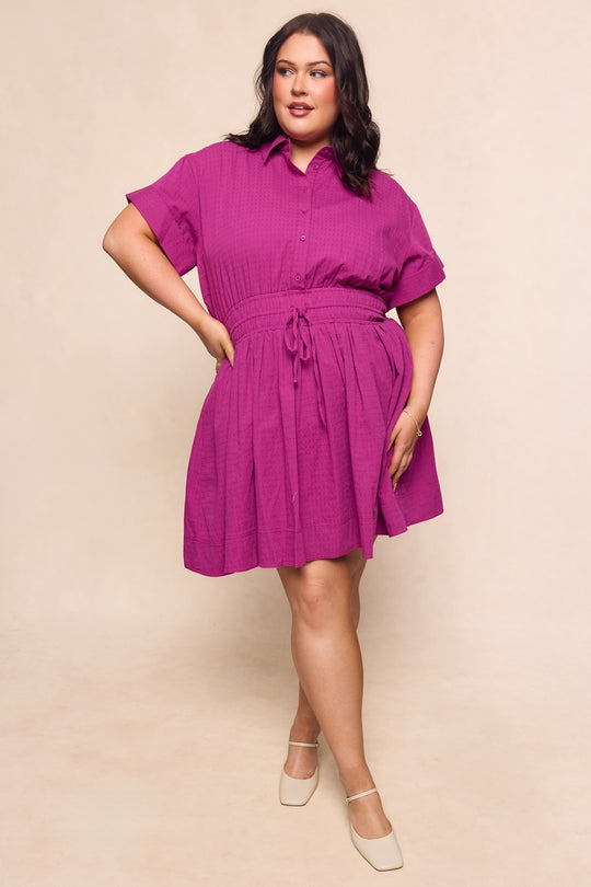 Campbell Dress in Dark Pink