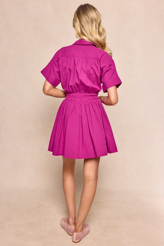 Campbell Dress in Dark Pink
