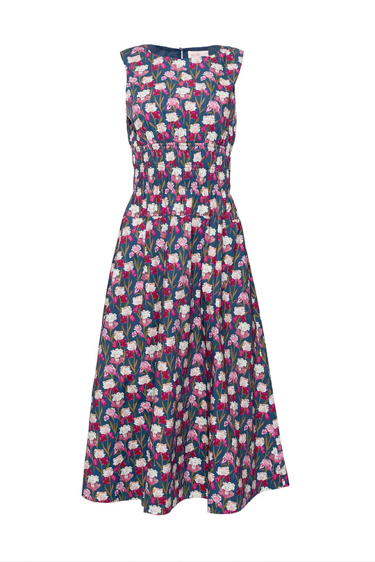 Floral patterned dress on a white background