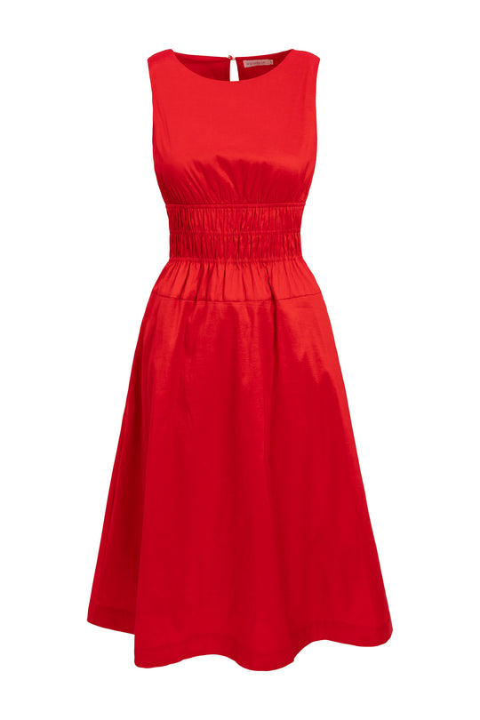 Red dress on a white background