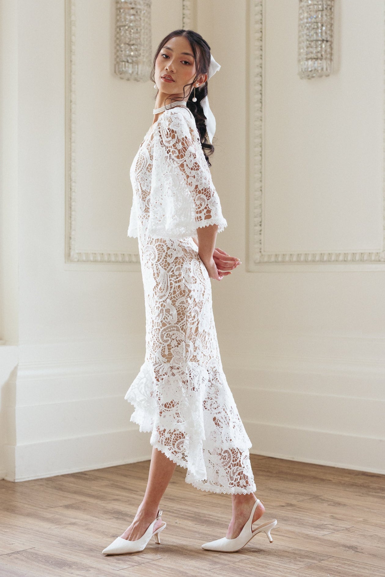 Cecilia Dress in White Lace - FINAL SALE – Ivy City Co