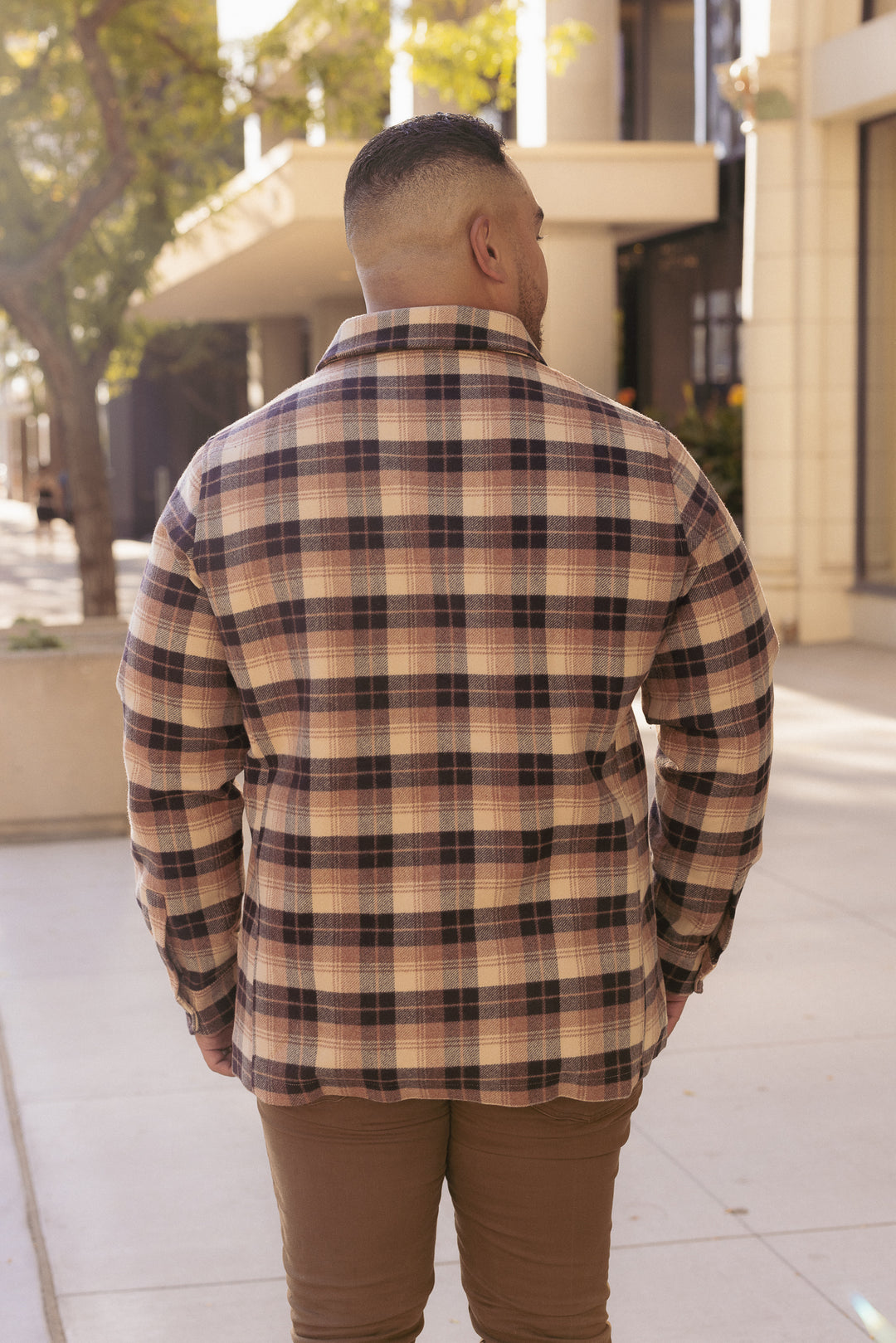 Mens Sam Shirt Jacket in Celine Plaid