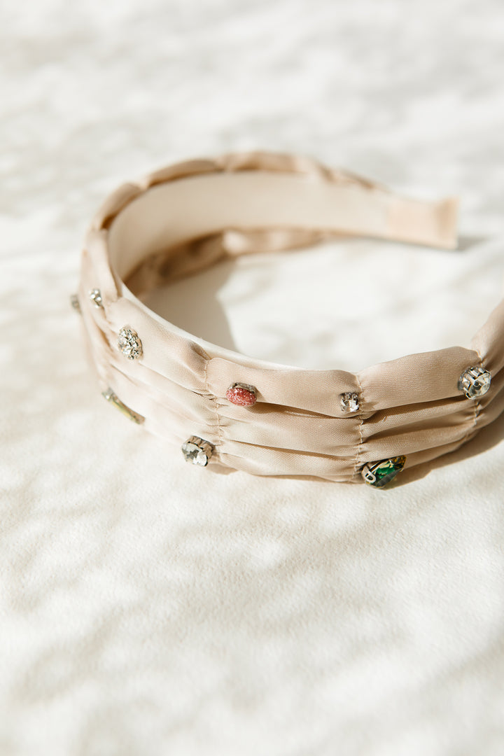 Champagne Multicolor Embellished Headband