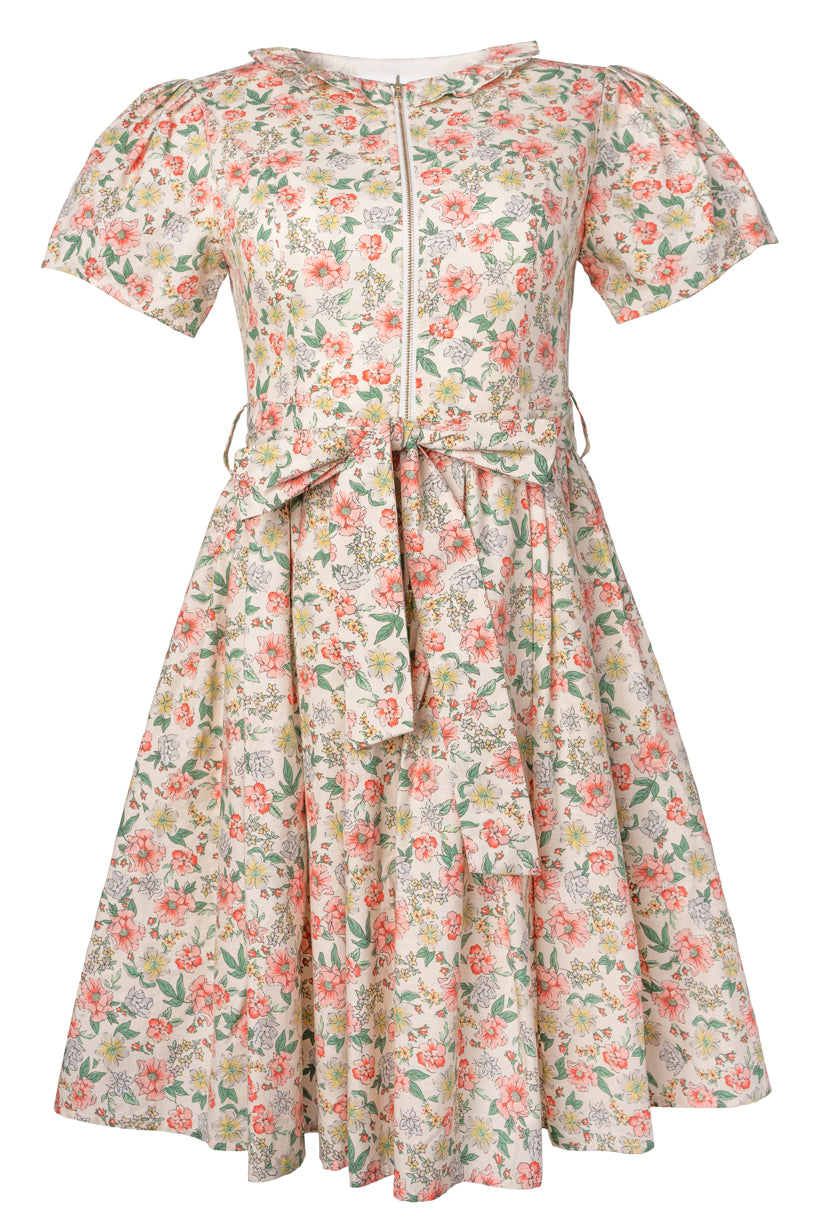 Chelsea Dress in Cream Floral
