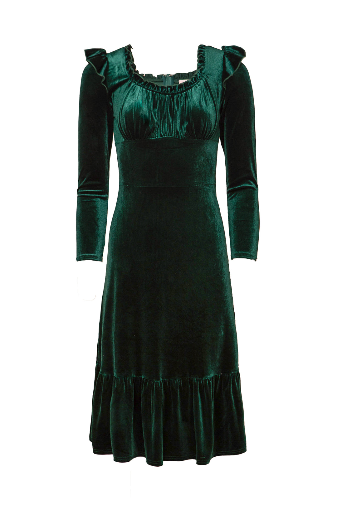 Cleopatra Dress in Emerald Velvet