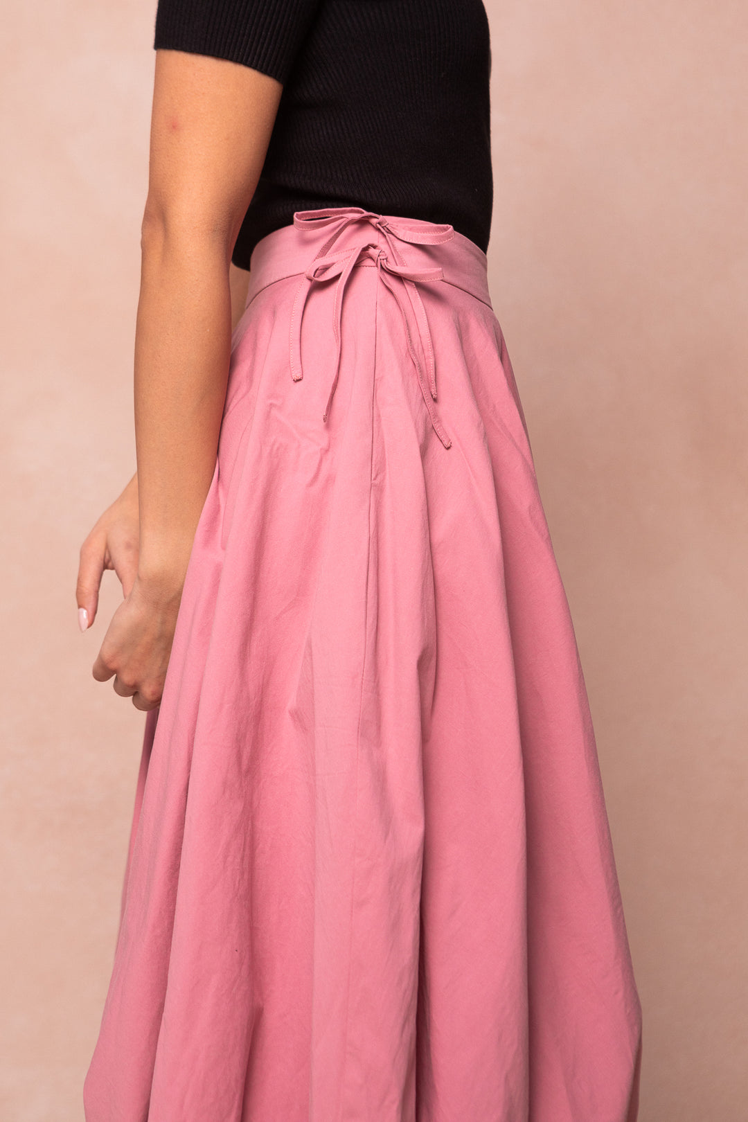 Clo Bubble Midi Skirt in Mauve