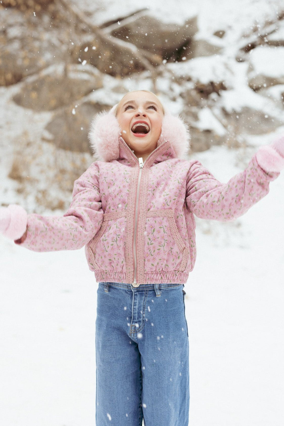 Mini Tasia Jacket in Pink Floral