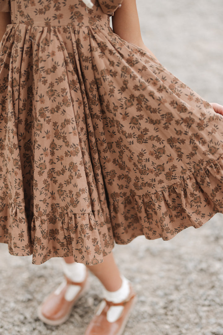 Mini Coco Dress in Brown Floral