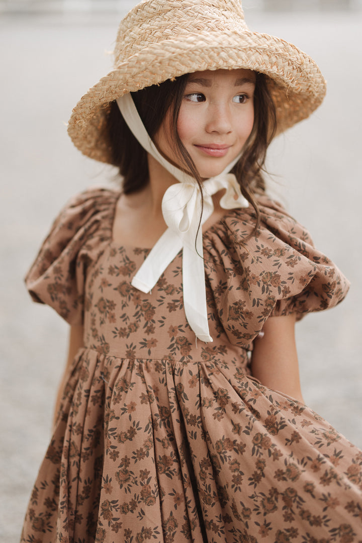 Mini Coco Dress in Brown Floral