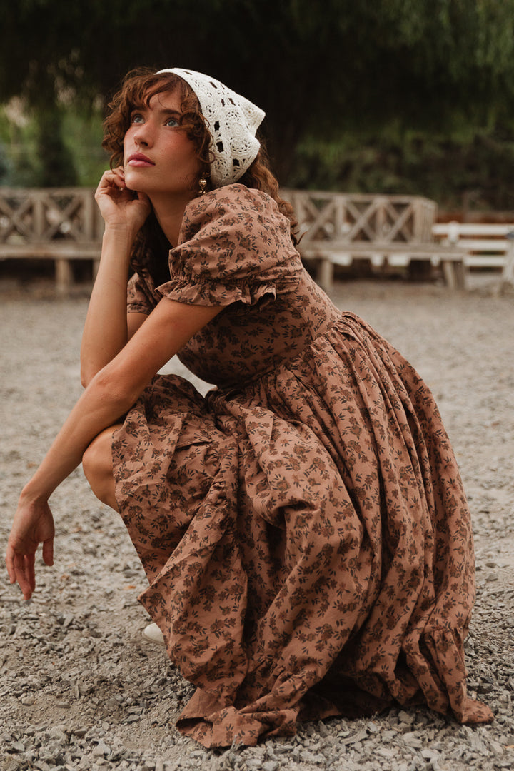 Coco Dress in Brown Floral