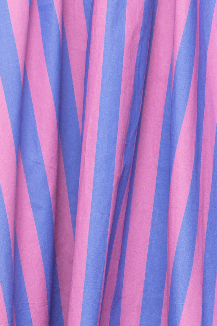 Collins Dress in Pink & Blue Stripe