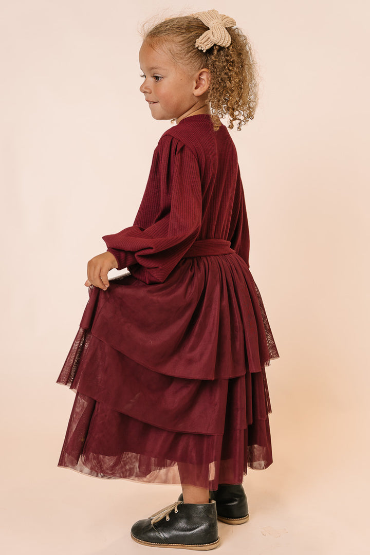 Mini Cosette Dress in Wine