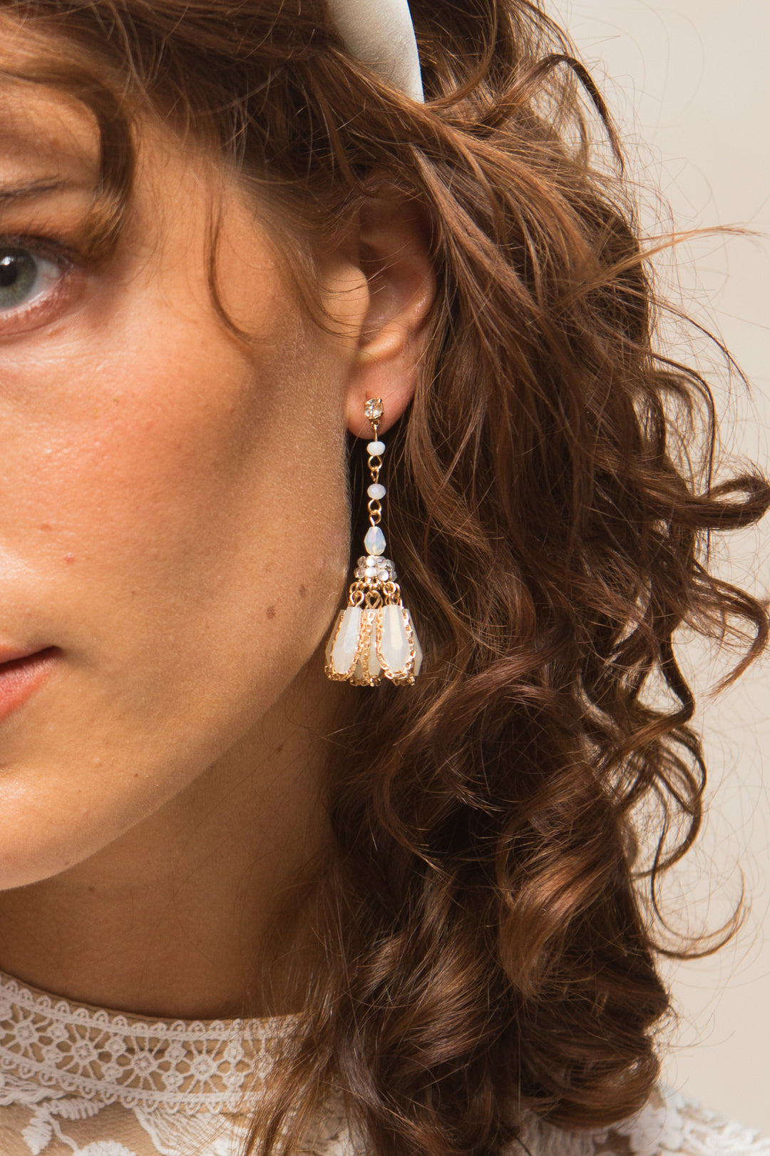 Crystal Tassel Drop Earrings