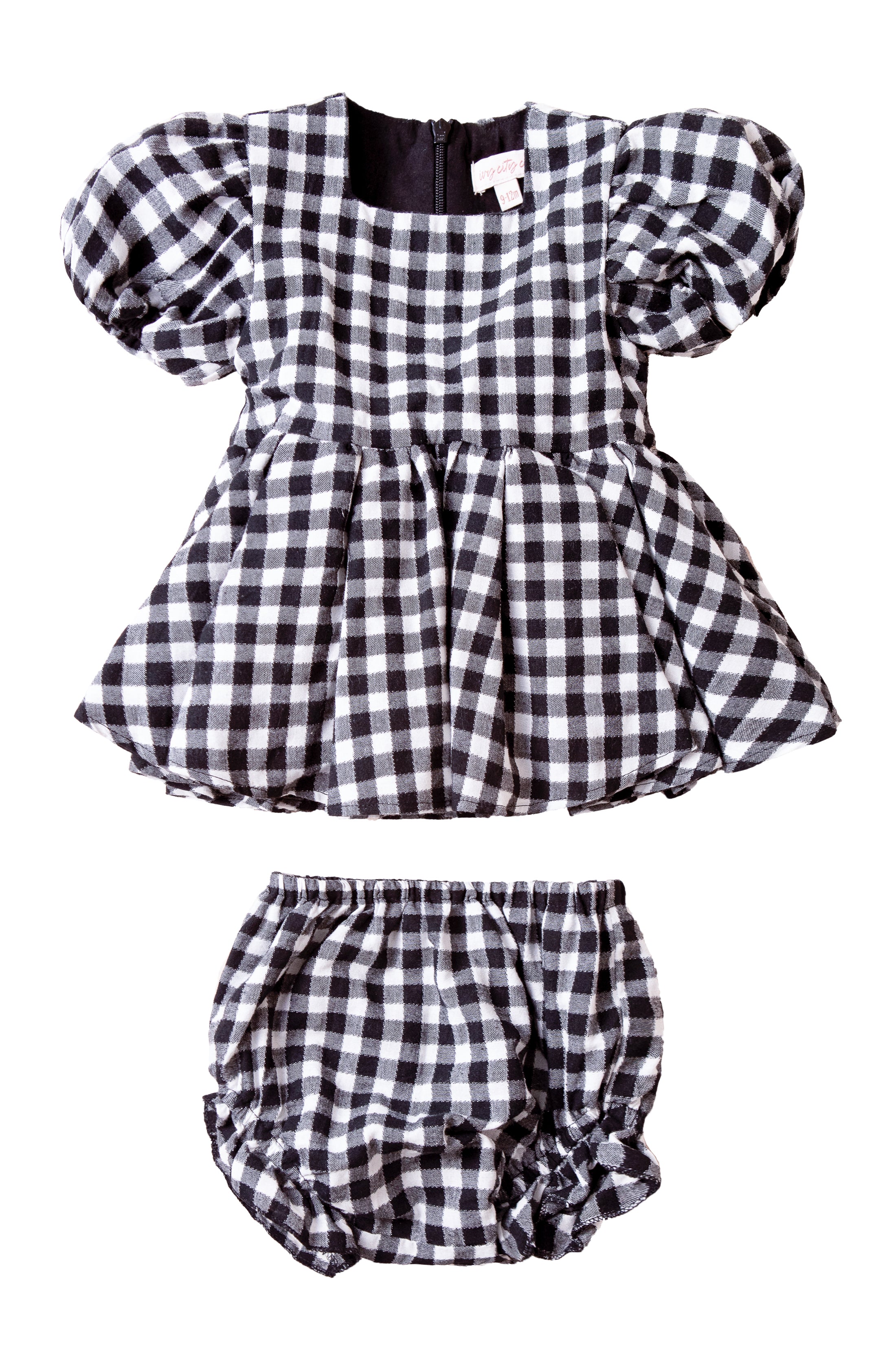 Shops black and white check frock