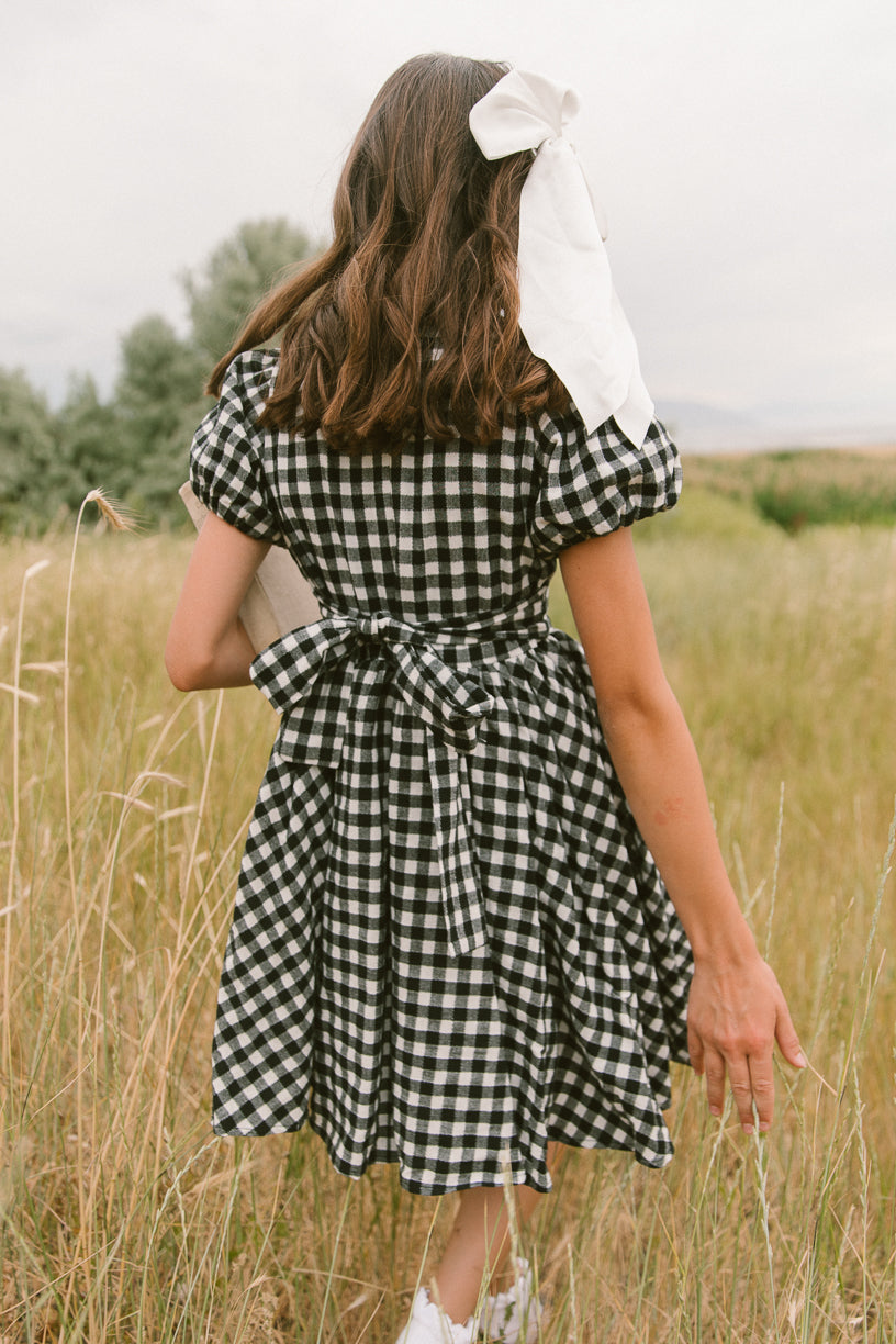 Mini Cupcake Dress in Black Gingham FINAL SALE Ivy City Co