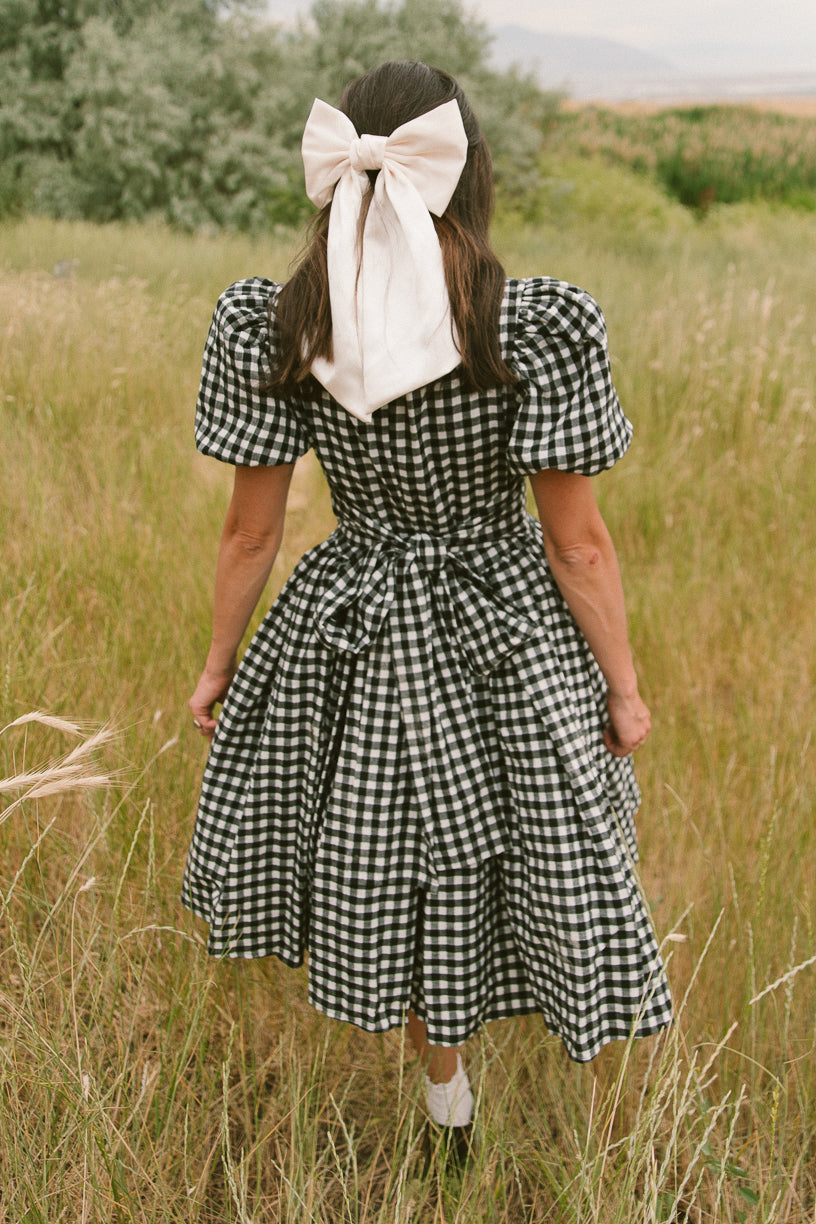 Cupcake Dress in Black Gingham