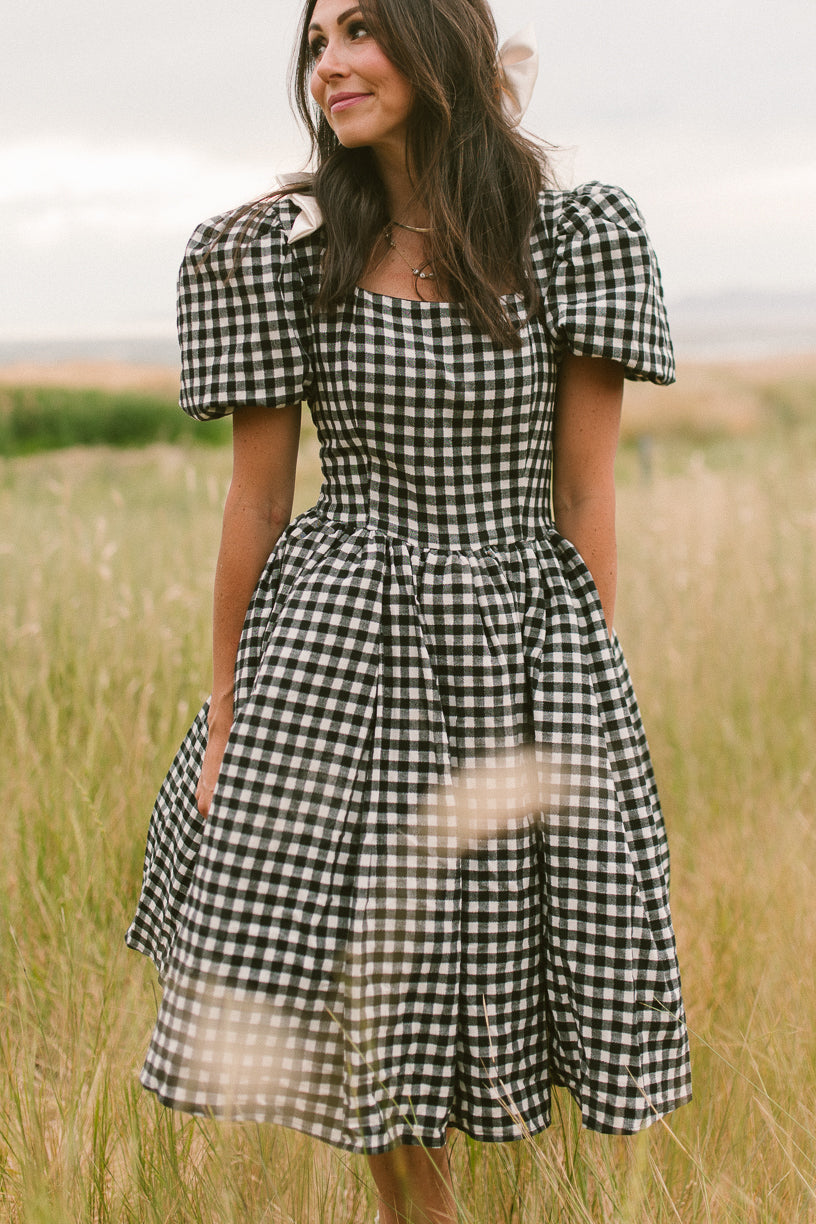 Cupcake Dress in Black Gingham Ivy City Co