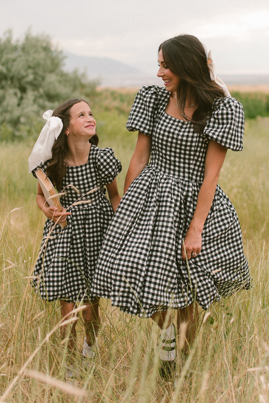 Cupcake Dress in Black Gingham