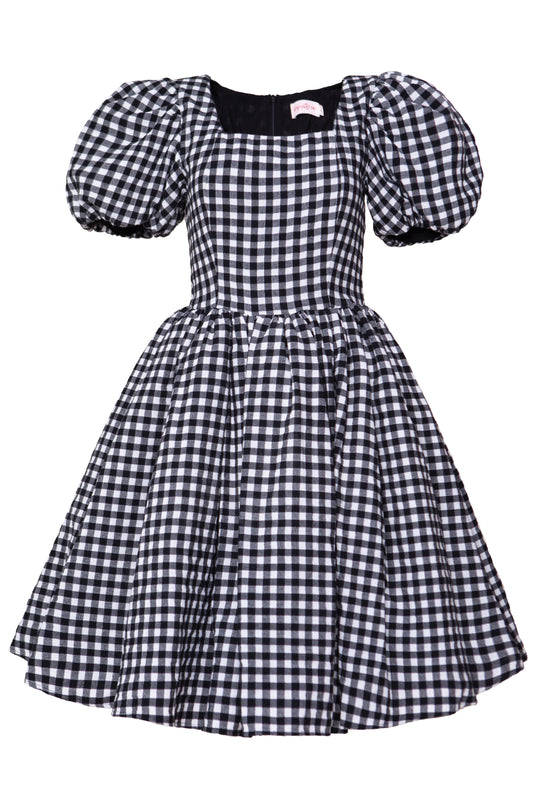 Cupcake Dress in Black Gingham