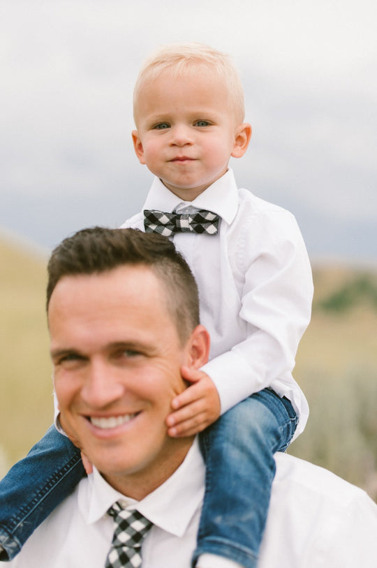 Baby Boys Henry Bow Tie in Cupcake Black Gingham
